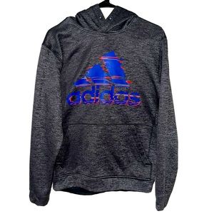 Adidas Mens Hoodie Medium Athletic Sportswear Pullover Sweatshirt Logo Climawarm